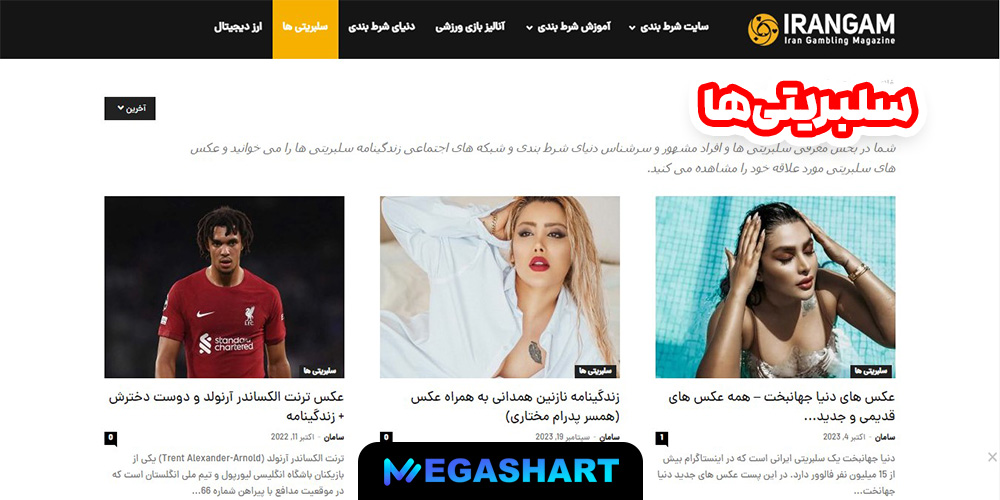 سلبریتی ها - مگاشرط سلبریتی ها