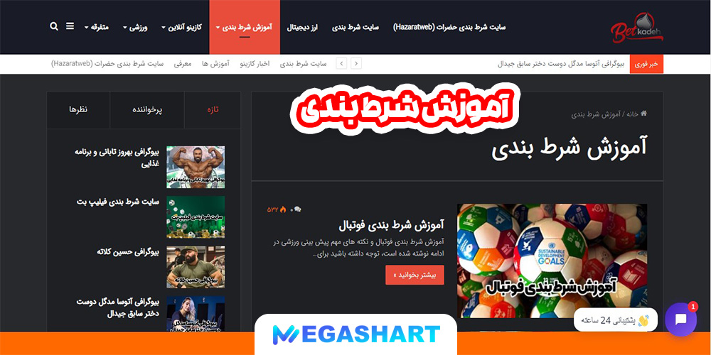 آموزش شرط بندی - مگاشرط آموزش شرط بندی
