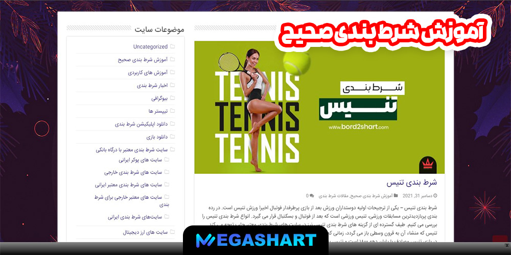 آموزش شرط بندی صحیح - مگاشرط آموزش شرط بندی صحیح