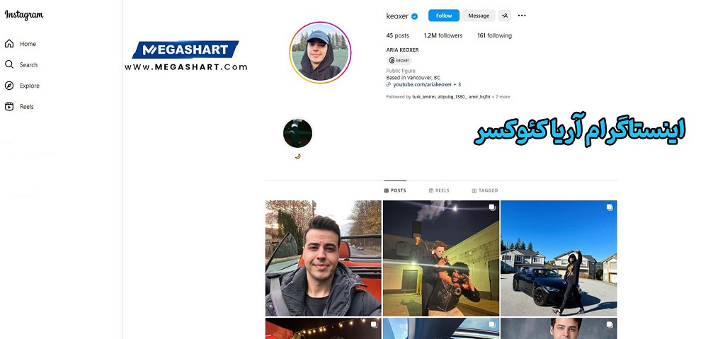 اینستاگرام آریا کئوکسر