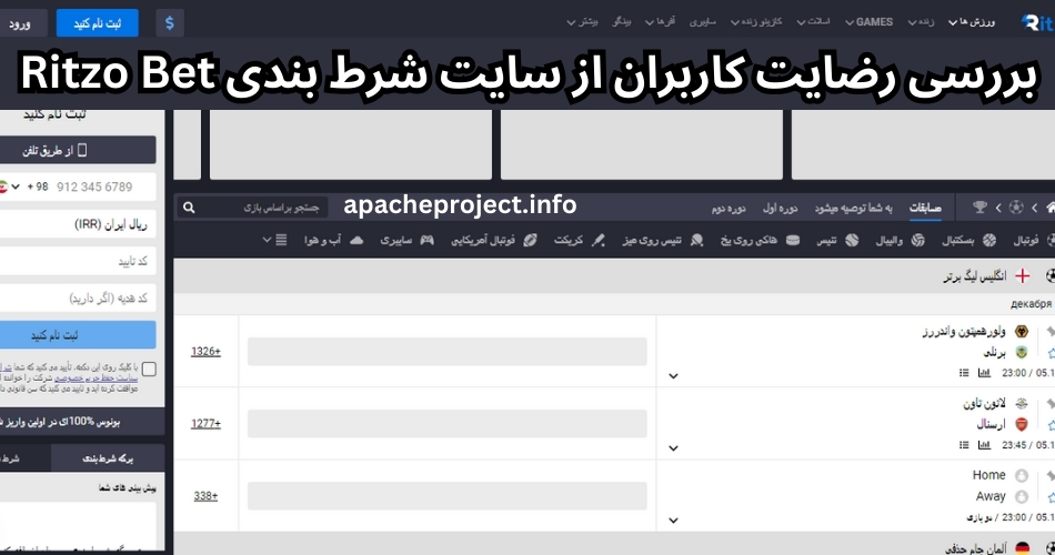 بررسی رضایت کاربران از سایت شرط بندی Ritzo Bet