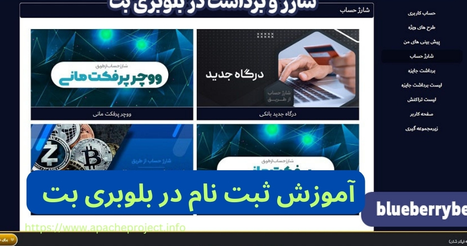 آموزش ثبت نام در بلوبری بت 