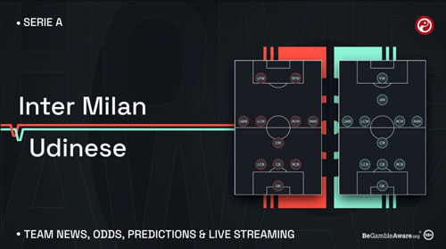 فرم پیش بینی بازی اینتر و اودینزه «سری آ ایتالیا، 18 آذر»