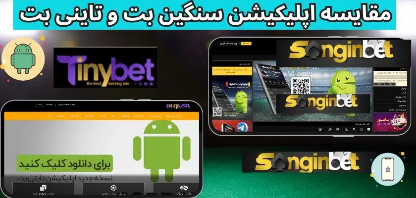مقایسه اپلیکیشن سنگین بت و تاینی بت