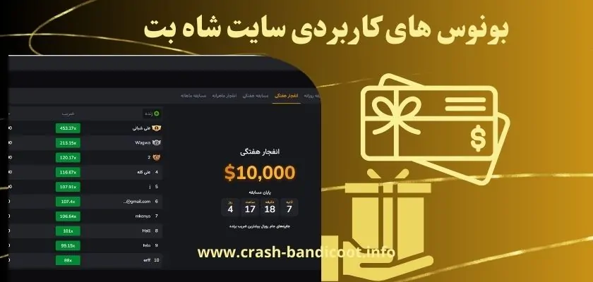 بونوس های کاربردی سایت شاه بت