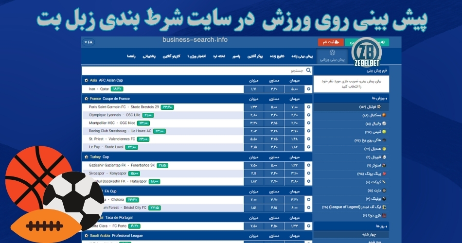 پیش بینی بر روی چه ورزش هایی در سایت شرط بندی زبل بت ممکن شده است؟