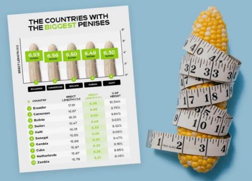 کدام کشورها بزرگترین سایز آلت تناسلی را دارند