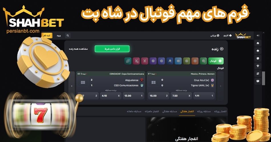 فرم های مهم فوتبال در شاه بت