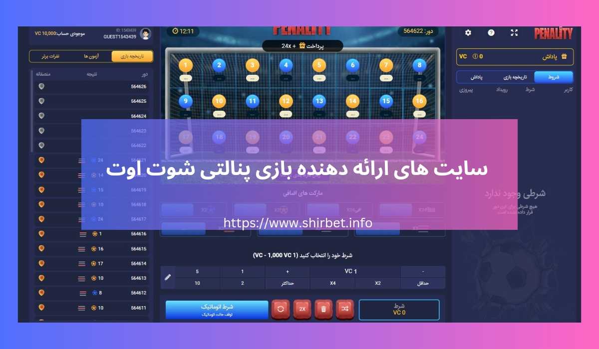 سایت های ارائه کننده این بازی کازینویی