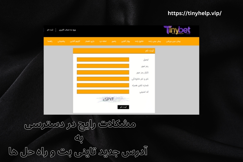 مشکلات رایج در دسترسی به آدرس جدید تاینی بت و راه‌ حل‌ ها